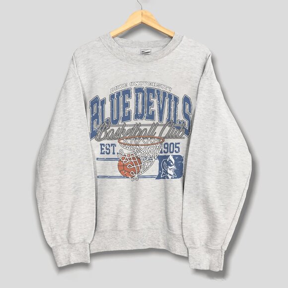 Vintage NCAA Duke Blue Devils Basketball Sweatshirt, Duke University Shirt Tee - Picture 1 of 2